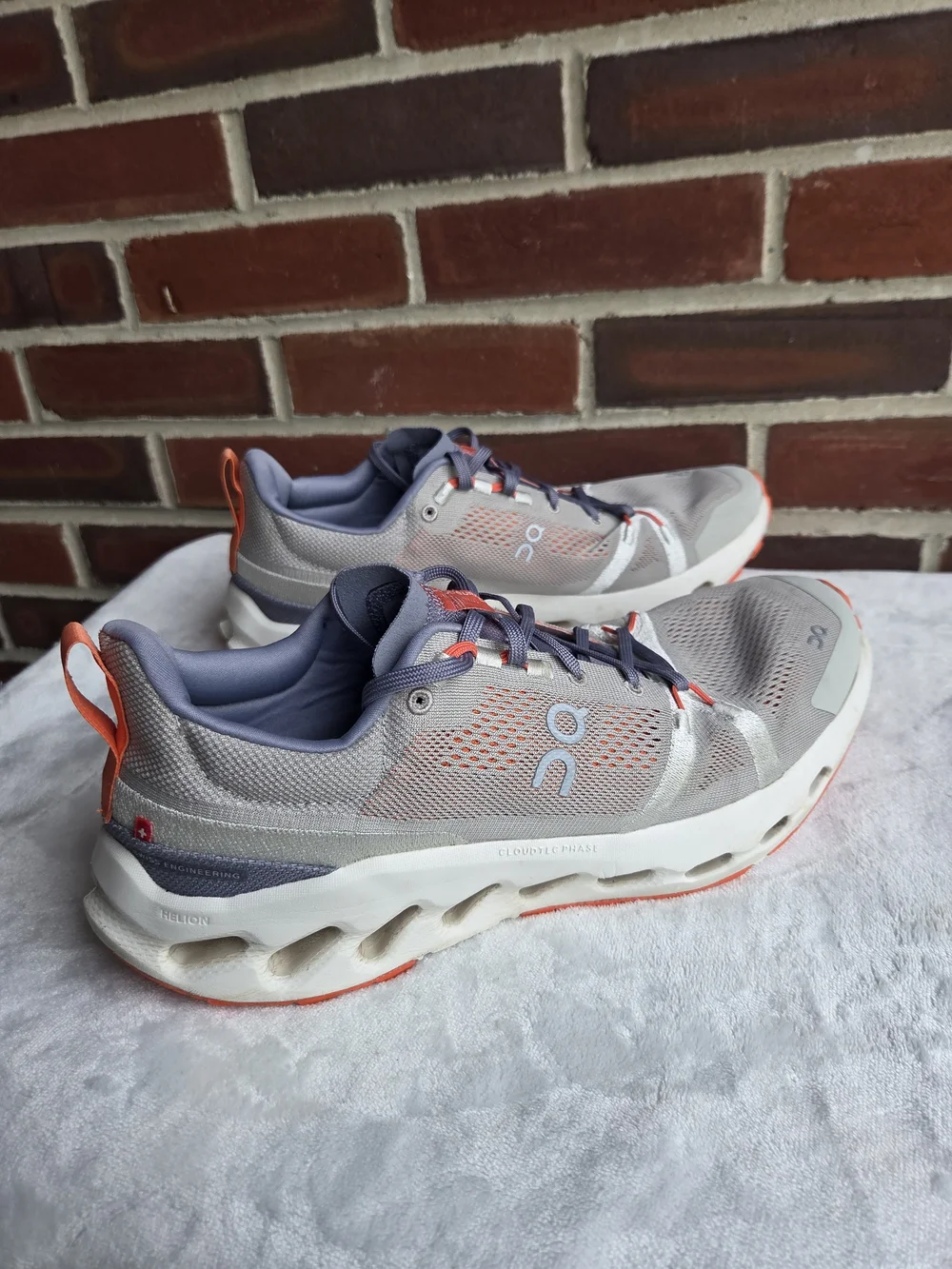 On Running Cloudsurfer Next Men's 11 Gray Orange Running Shoes EU 45 Road Sneake